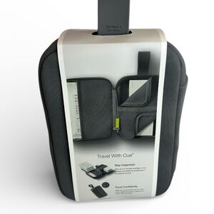 Cue Charcoal Travel Case for cables or accessories zip closure